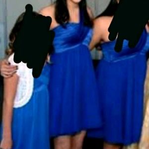 Royal Blue Asymmetrical Dress